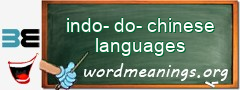 WordMeaning blackboard for indo-do-chinese languages